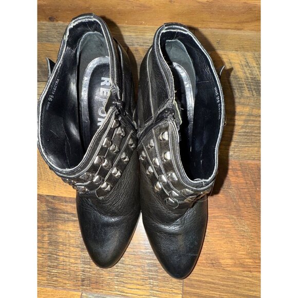 Report Electra Black Buckle Ankle Boots Heels Motorcycle Biker Goth Emo Size 9.5 - Picture 13 of 13